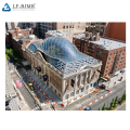 Lightweight Steel Space Frame Glass Dome Roof Mall Structure